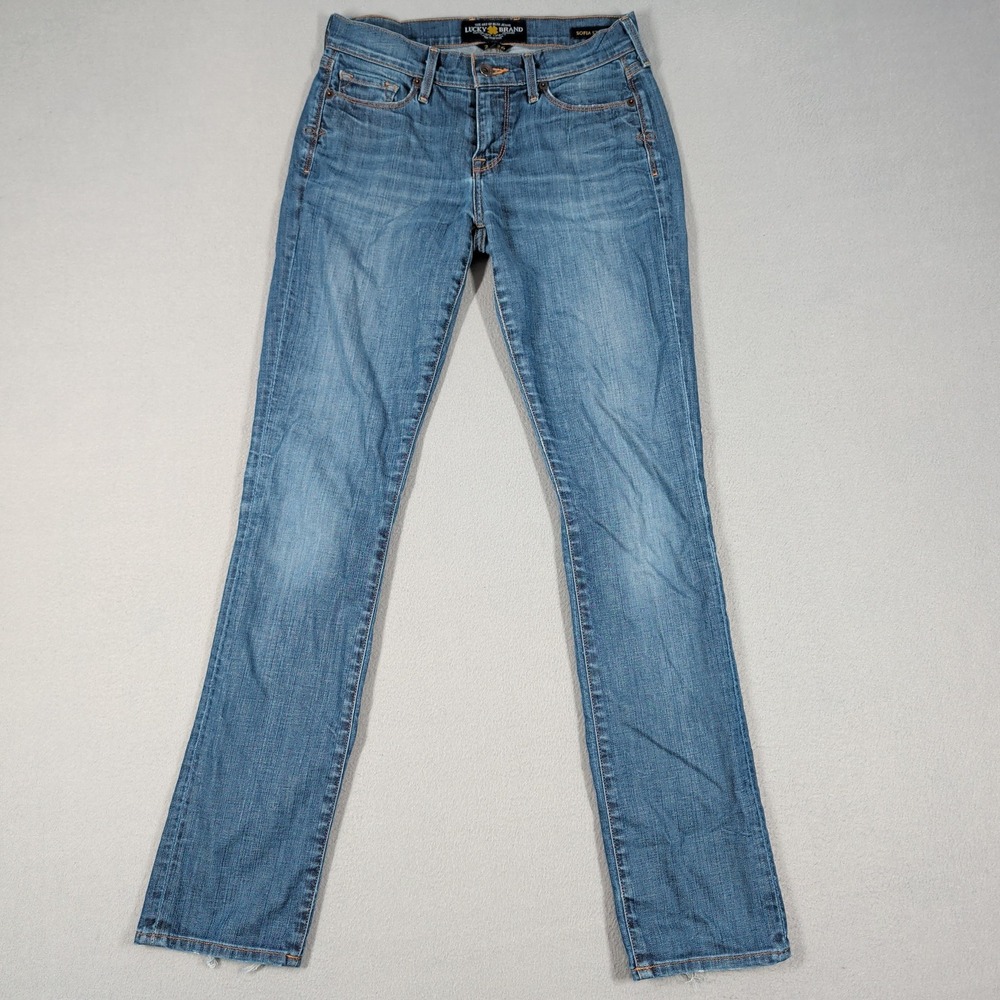 Lucky Brand Jeans Women 26 Blue Sofia Straight Leg Denim Casual Everyday Wear‎